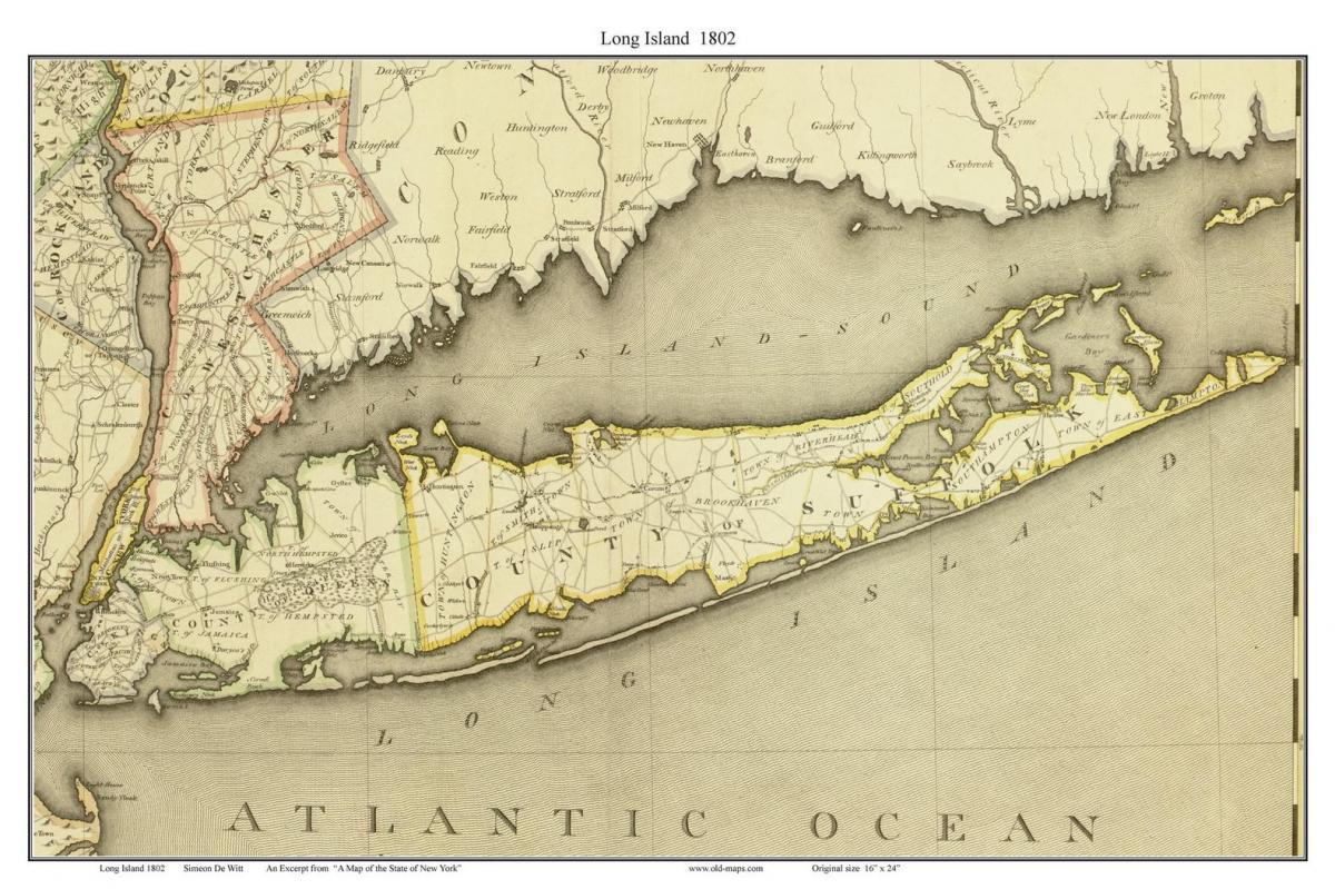 Long Island historical map